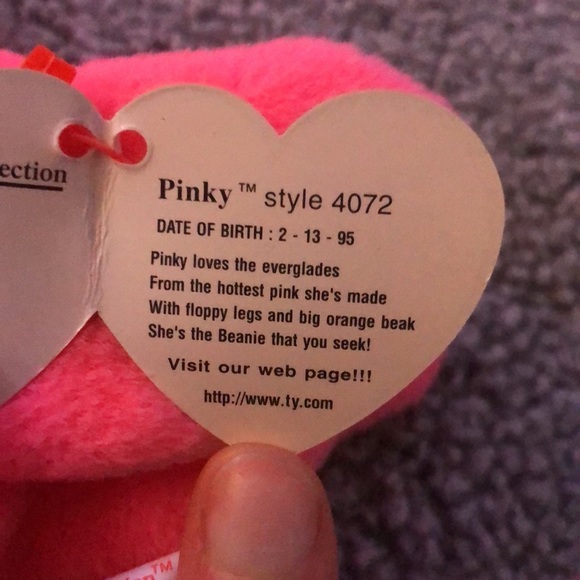 3 PACK: “Pinky The Flamingo” Collectible Beanie Babies - Picture 7 of 16